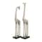Silver Aluminum Contemporary Giraffe Sculpture Set